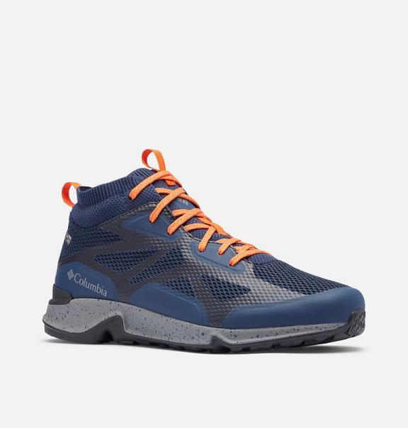 Columbia Vitesse Mid OutDry Hiking Shoes Navy Orange For Men's NZ53284 New Zealand